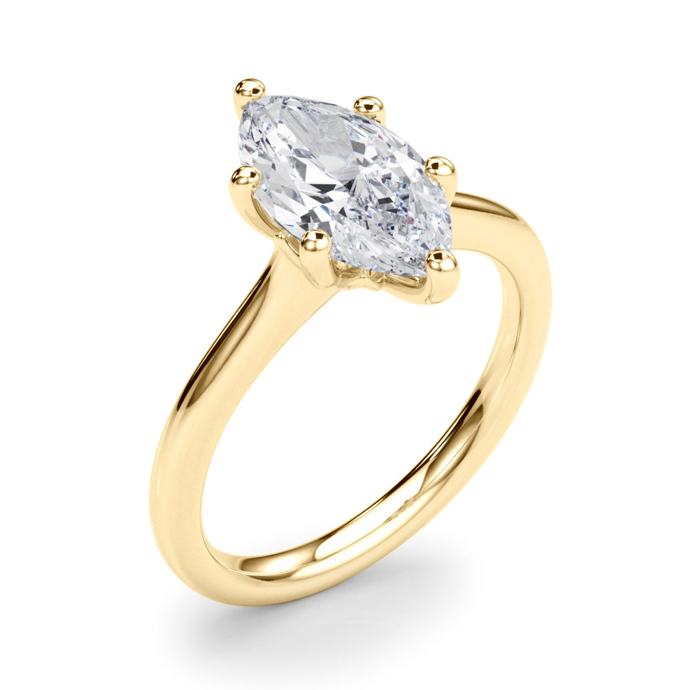 Solitaire Marquise Engagement Ring