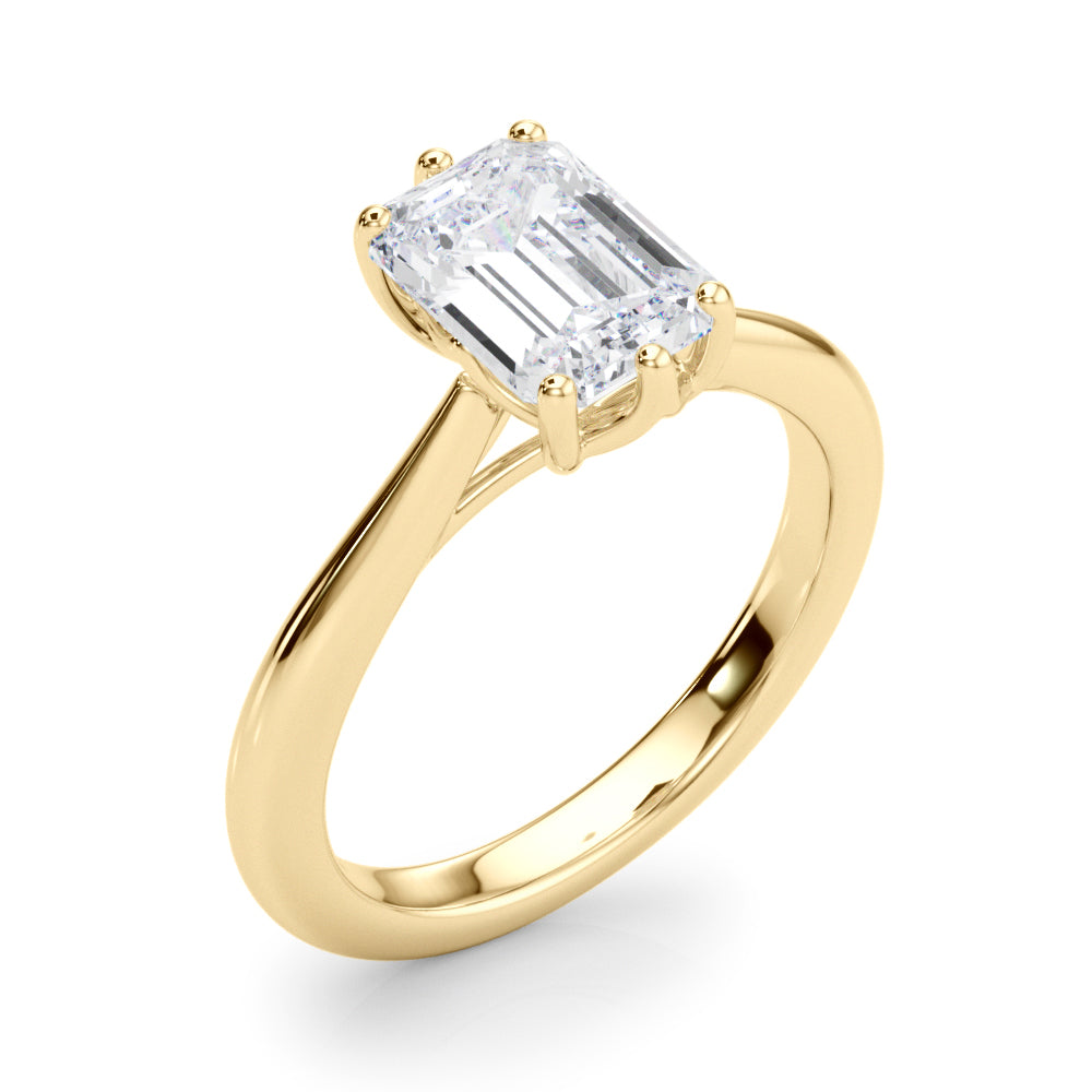 6-Prong Solitaire Emerald Cut Engagement Ring
