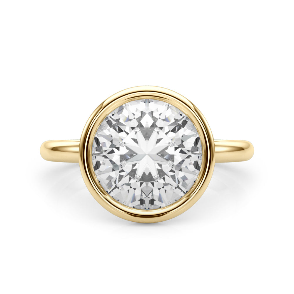 Solitaire Bezel Set Engagement Ring