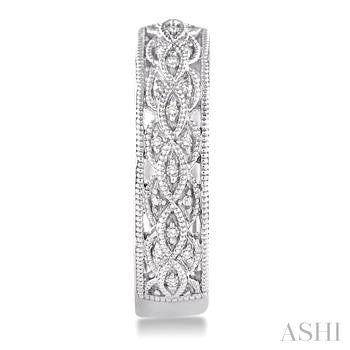 1/10 Ctw Round Cut Diamond Vintage Earrings in Sterling Silver