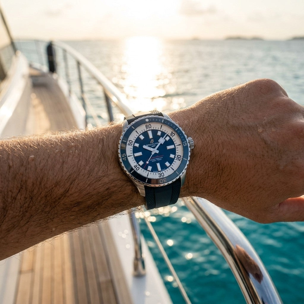 Breitling Superocean Automatic 42 — Blue Dial — lifestyle
