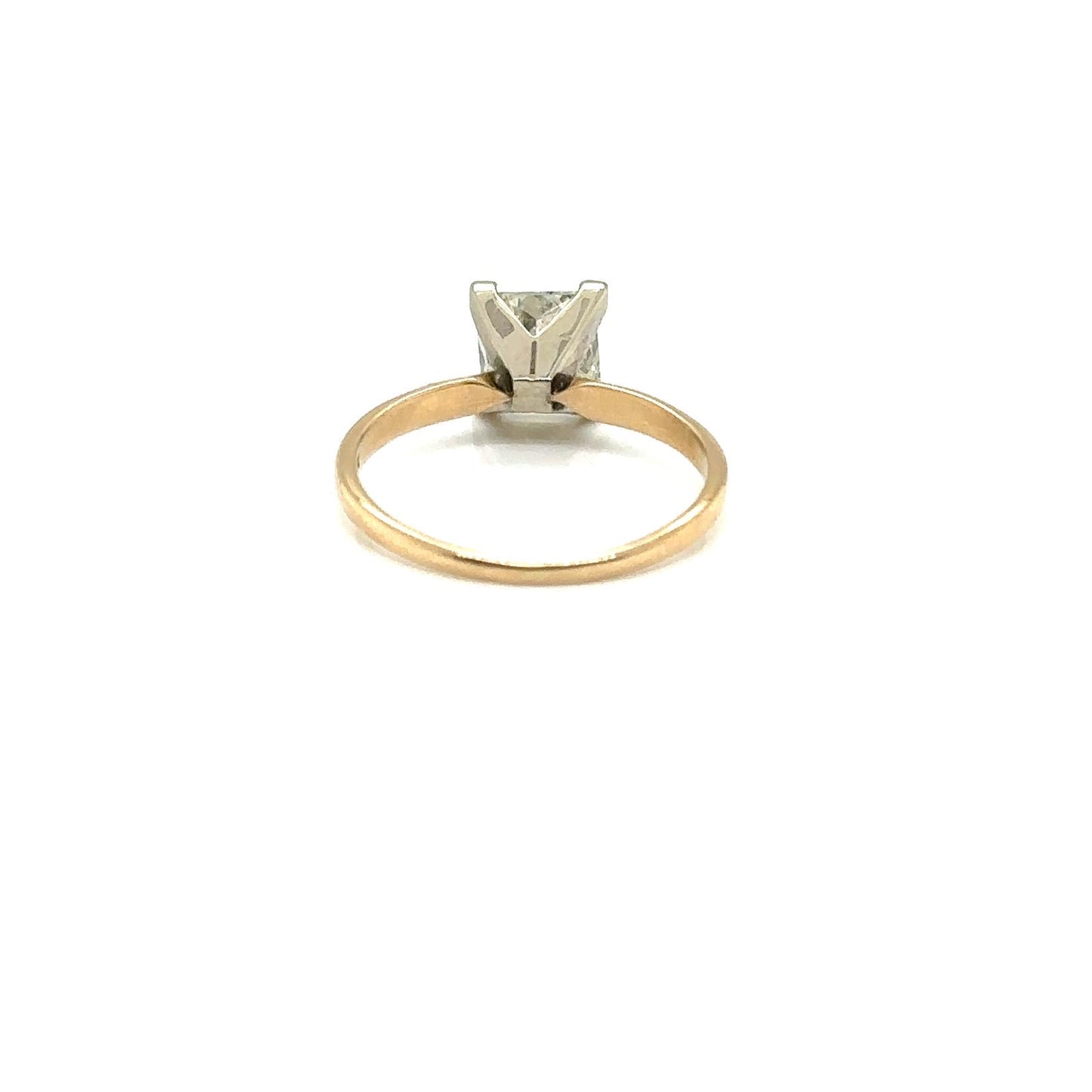 14k yellow gold 1.50 carat princess cut solitaire Wedding Ring