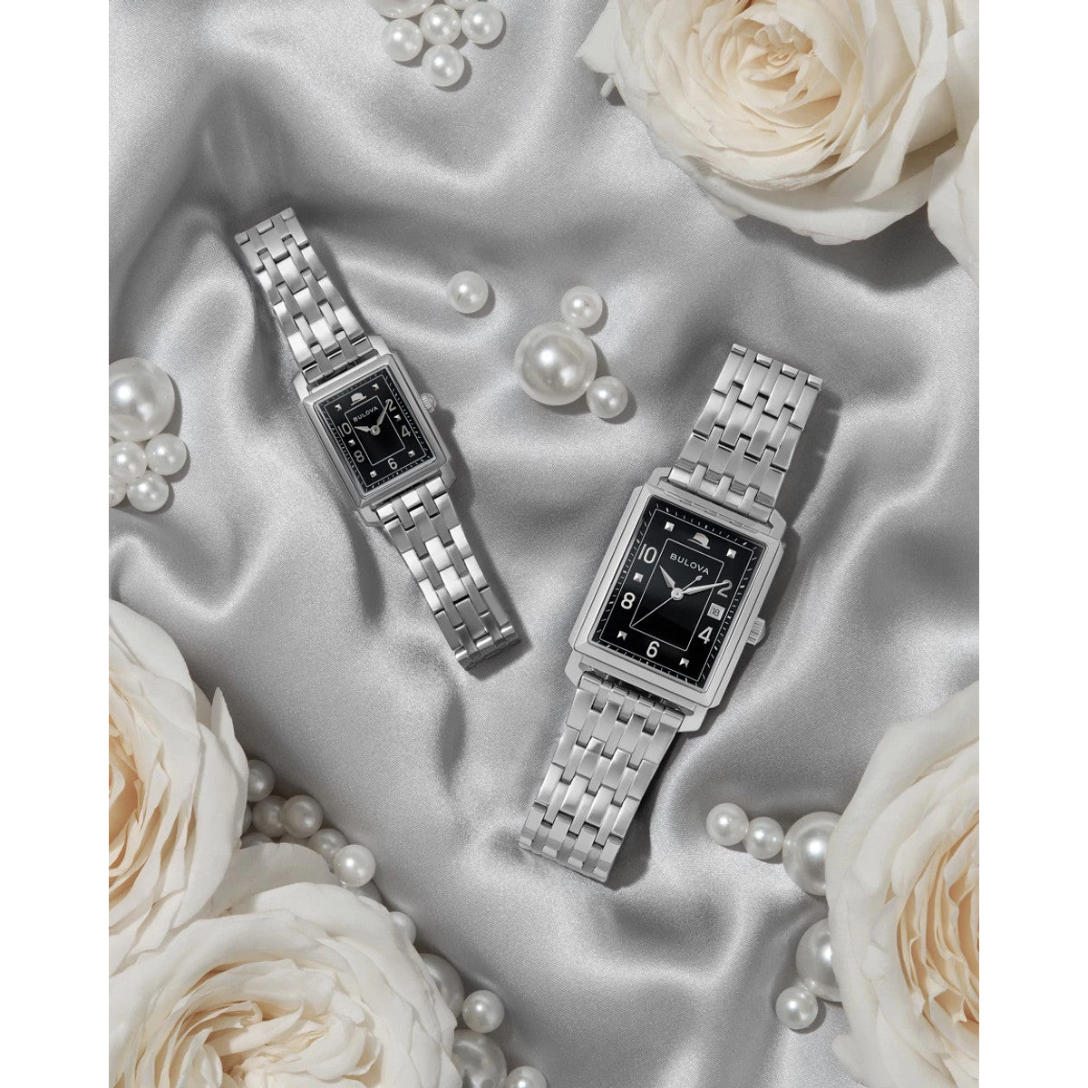 Bulova The Very Thought of You 96L341, 21mm black dial stainless steel, Ladies