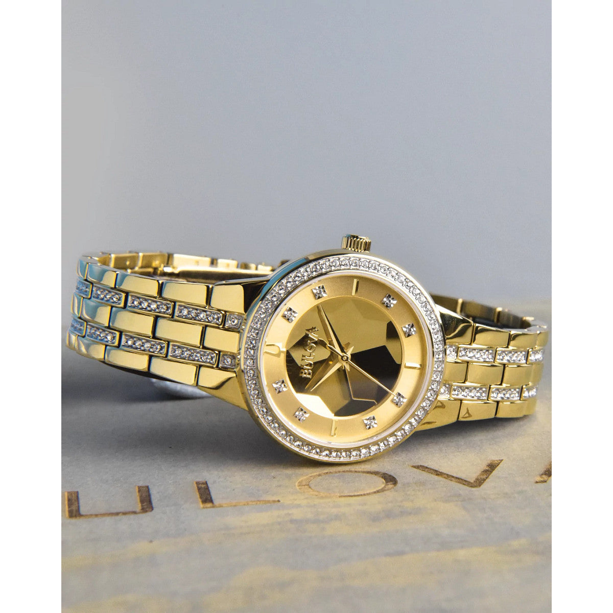 Bulova Phantom 97L176, 32.5mm champagne dial stainless steel, Ladies
