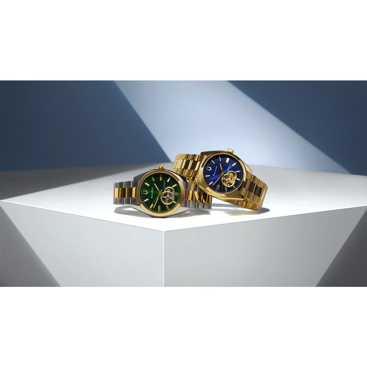 Bulova Surveyor 98A338, 39mm green dial stainless steel, Mens