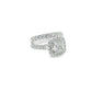 14k White Gold 2 Carat Round Shaped Halo Diamond Bridal Engagement Ring set