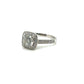 14k White Gold 2ctw Carat cushion  Shaped Halo Diamond Bridal Engagement Ring