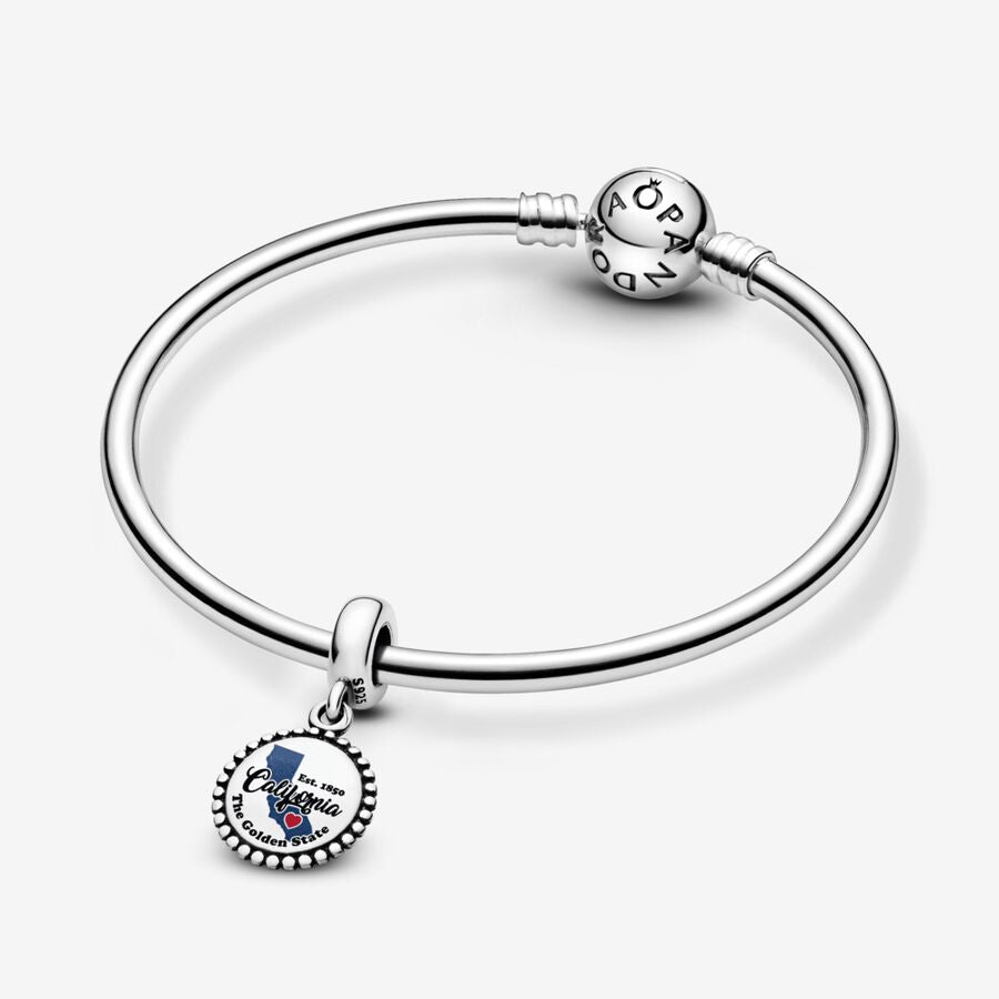 California State Map Dangle Charm