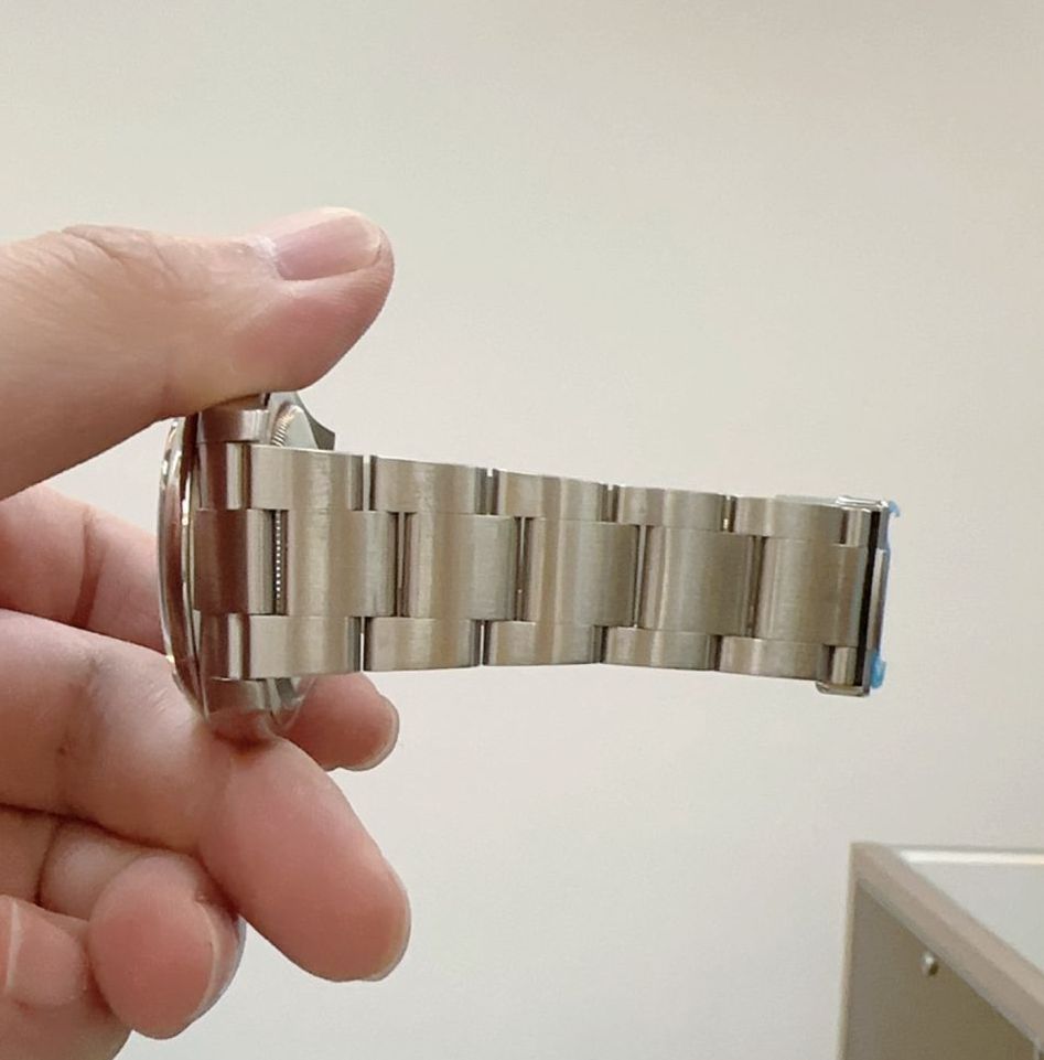 Rolex 116000 Stainless Steel 36mm Purple stick dial with smooth bezel