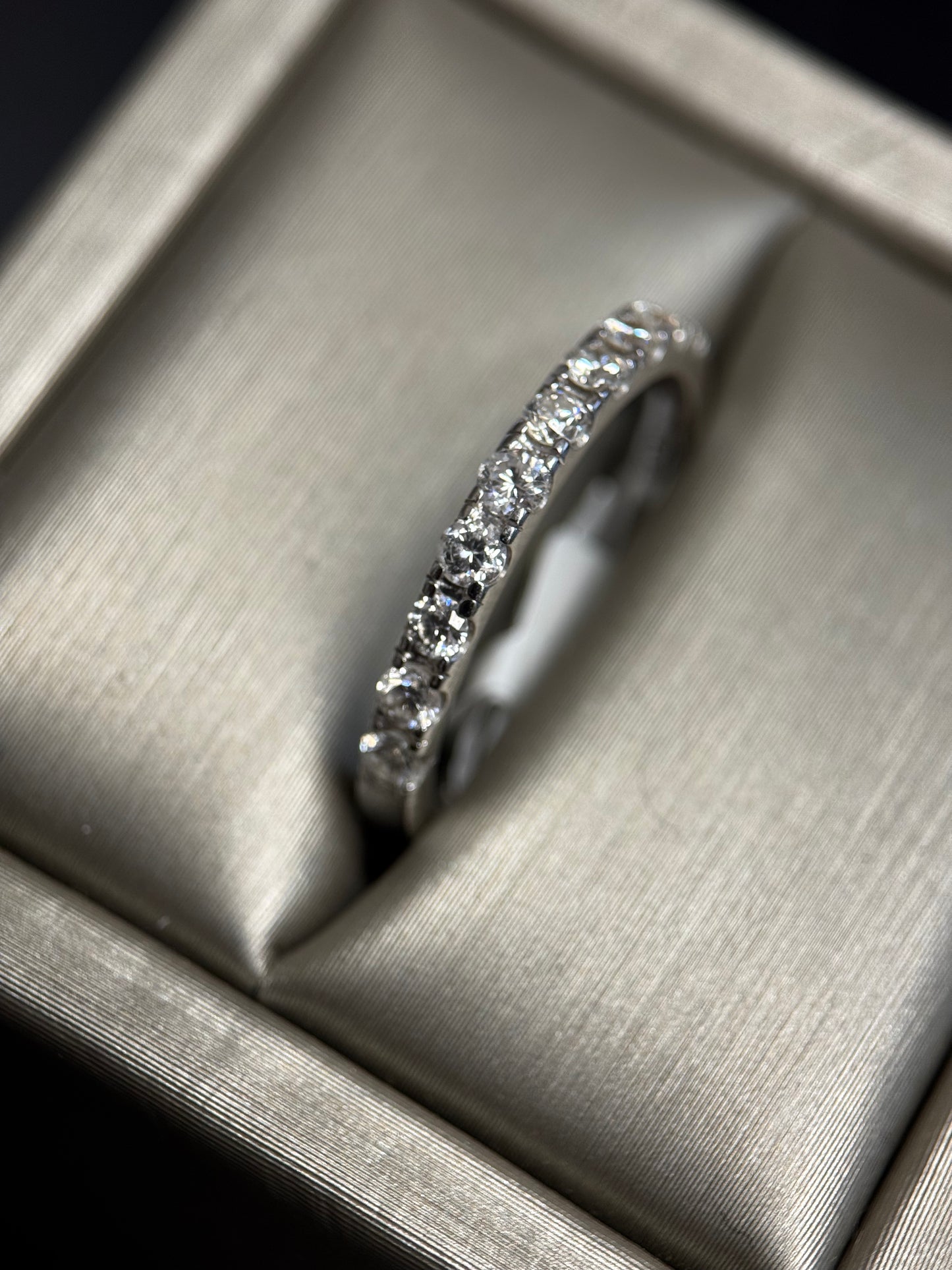 14k White gold 1/2ctw diamond Band 10-stone