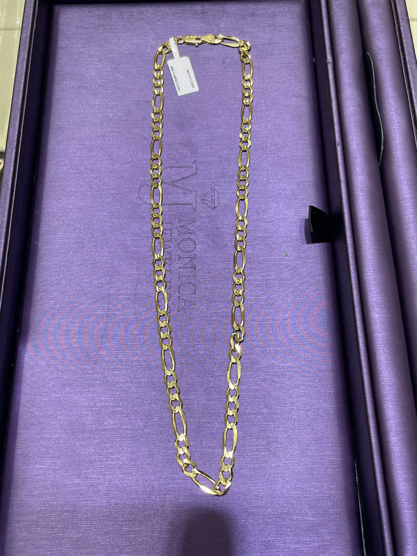 14k yellow gold figaro 5.5mm