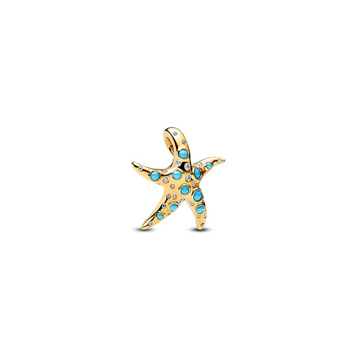 Pandora Sparkling Blue Starfish Dangle Charm 763818C01