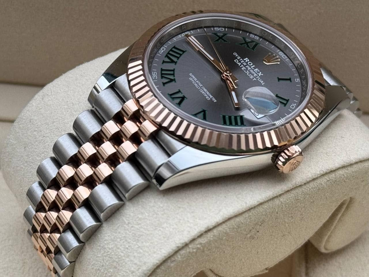 Rolex Datejust 41mm Everose Gold and Steel 126331 GRJ