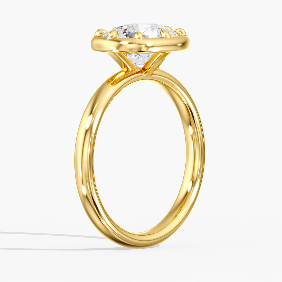 Lab Diamond Elongated Cushion Cut Engagement Ring 3 Ct.