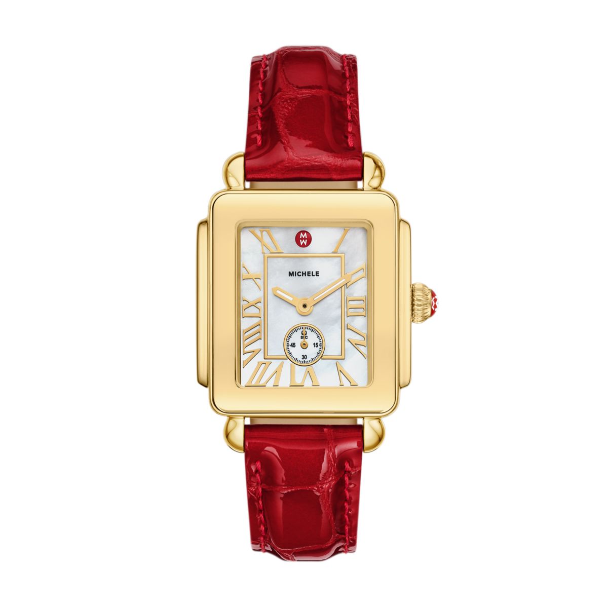 Michele Deco Sport Chrono watch 34mm x 36mm white mop dial
