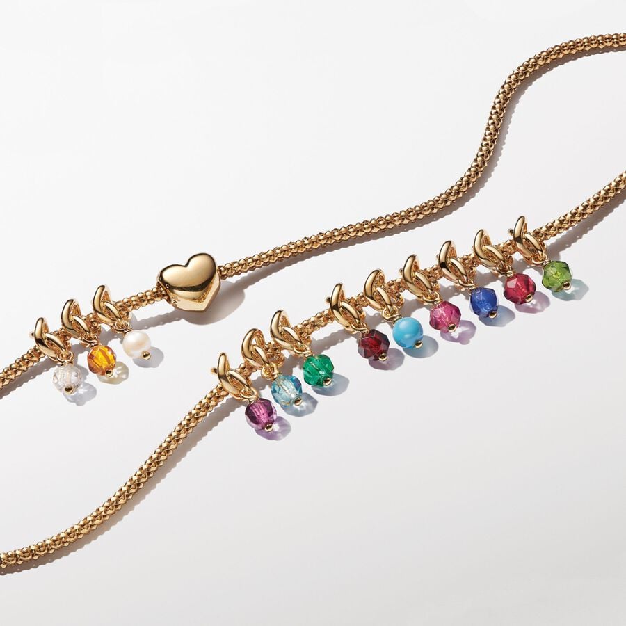 January Red Eternity Circle Dangle Charm