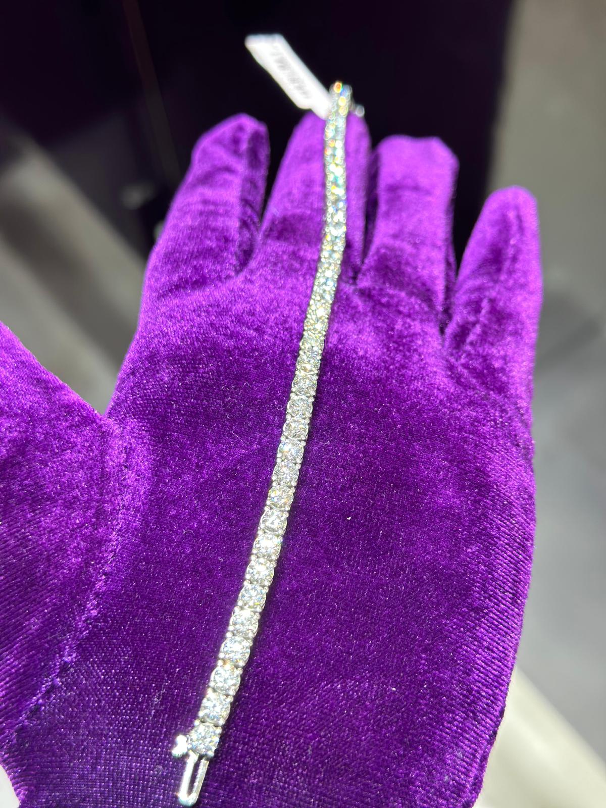 Lab Grown Diamond Tennis Bracelet 10 carats