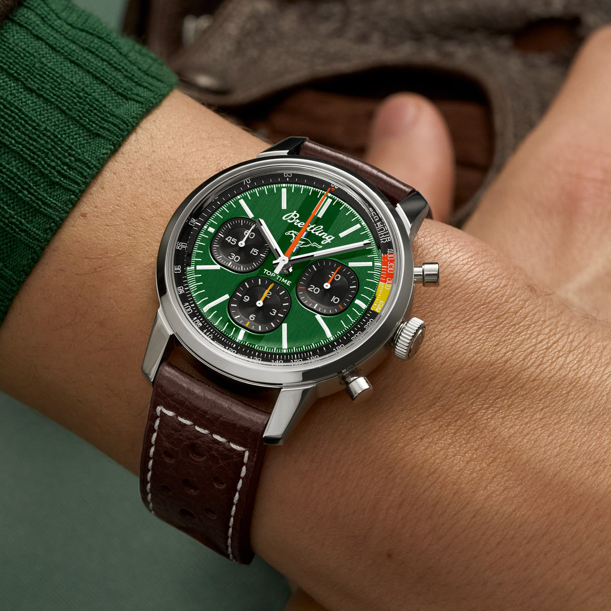 Breitling Top Time B01 Ford Mustang — Green Dial