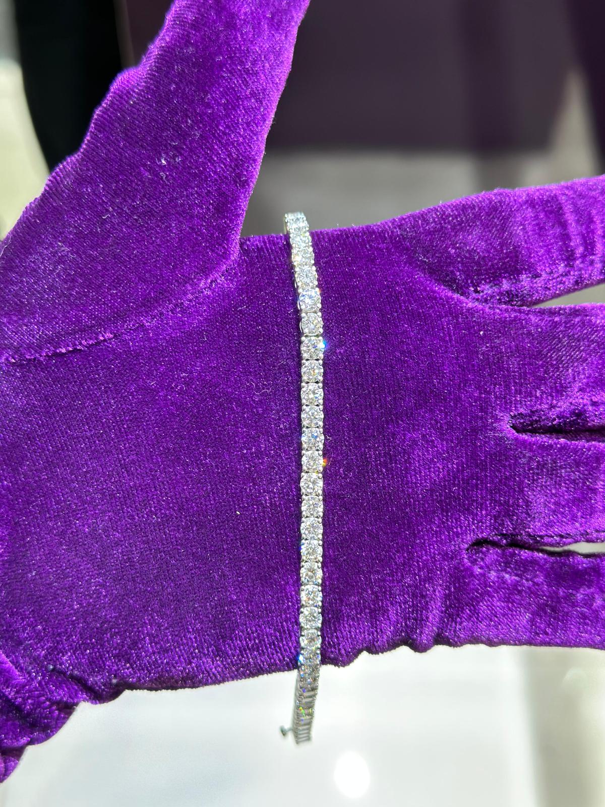 Lab Grown Diamond Tennis Bracelet 8.65 carats
