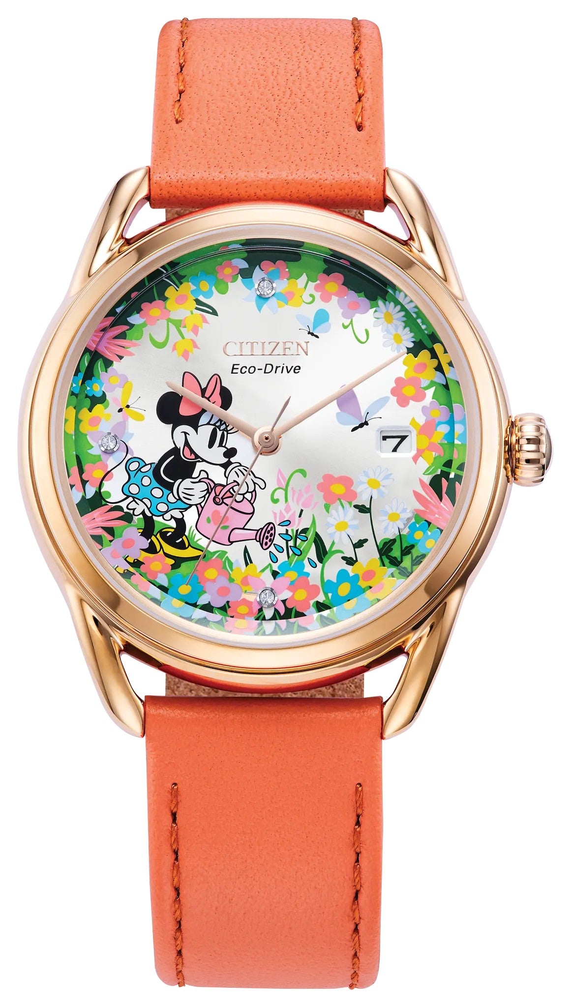 Citizen Gardening Minnie Silver-Tone Dial Leather Strap FE6087-04W FE608704W