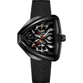 Hamilton Ventura Elvis80 Skeleton Auto - Dial color:Black - H24535332