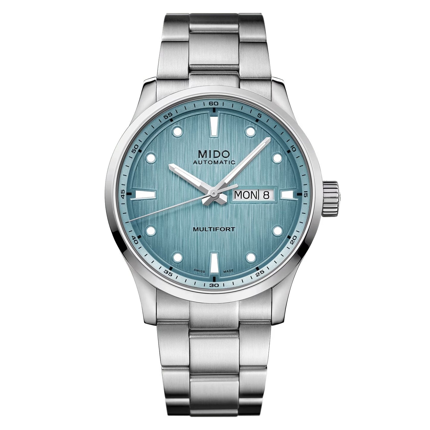 Mido Multifort M — Stainless Steel / Blue Gradient Dial
