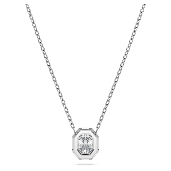 Eternity pendant Lab-grown diamonds 0.5 ct tw, Octagon shape, 14K white gold