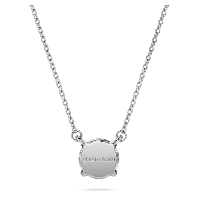 Eternity solitaire pendant Lab-grown diamonds 1 ct tw, Round shape, 14K white gold