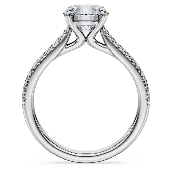 Eternity solitaire ring Lab-grown diamonds 1.7 ct tw, Round shape, 14K white gold