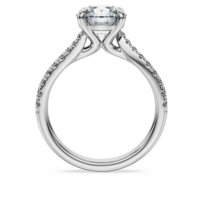 Eternity solitaire ring Lab-grown diamonds 2.25 ct tw, Round shape, 14K white gold