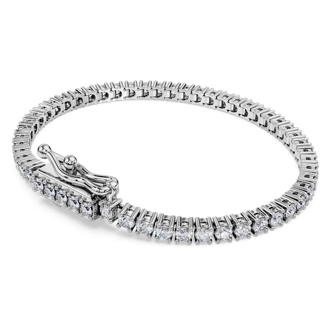 Eternity Tennis bracelet Lab-grown diamonds 3 ct tw, Round shape, 14K white gold