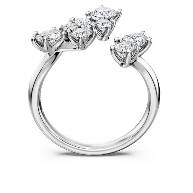 Galaxy bypass ring Lab-grown diamonds 1.25 ct tw, Mixed shapes, 14K white gold