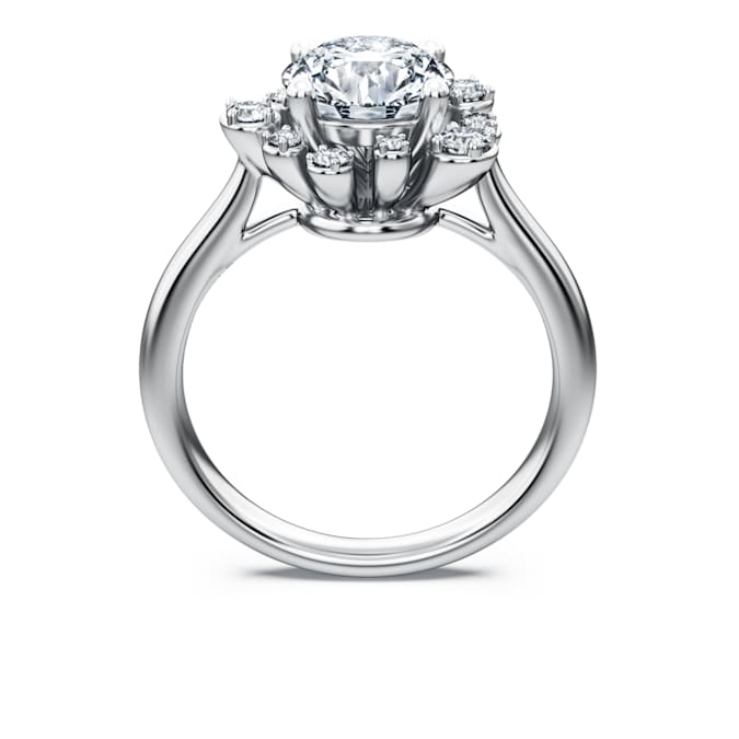 Galaxy ring Lab-grown diamonds 2 ct tw, Round shape, 14K white gold