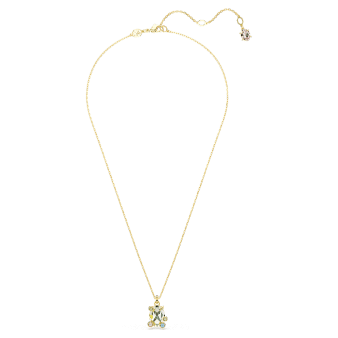 Gema pendant Mixed cuts, Multicolored, Gold-tone plated