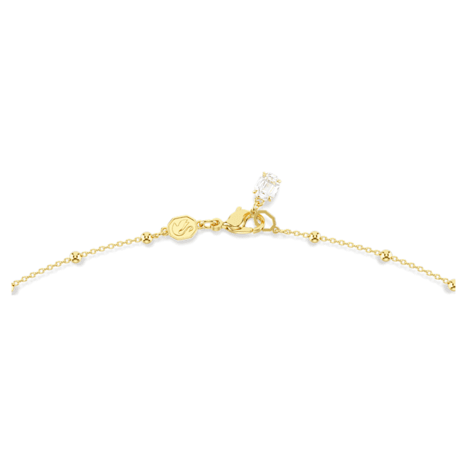 Imber strandage Round cut, White, Gold-tone plated