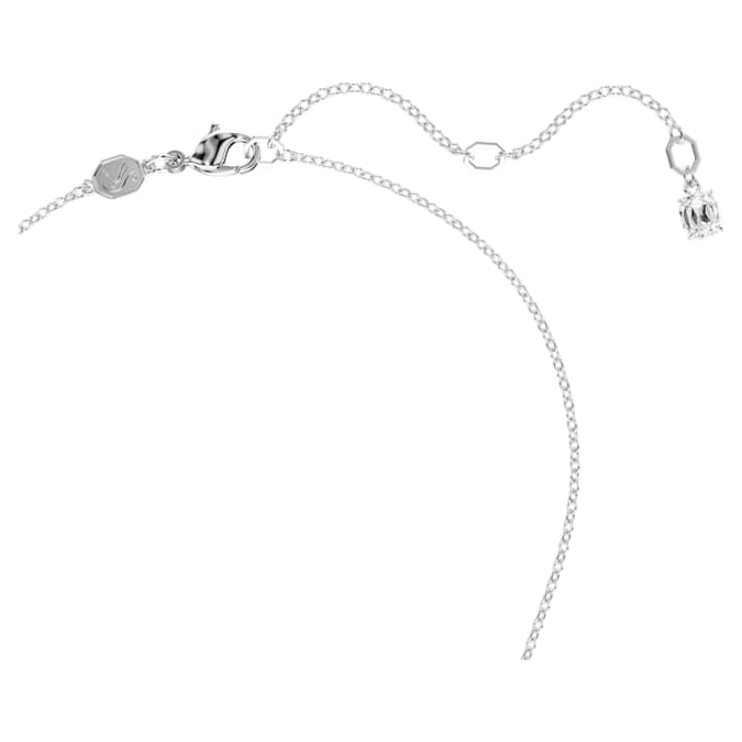 Insigne pendant Mixed cuts, Cross, White, Rhodium plated