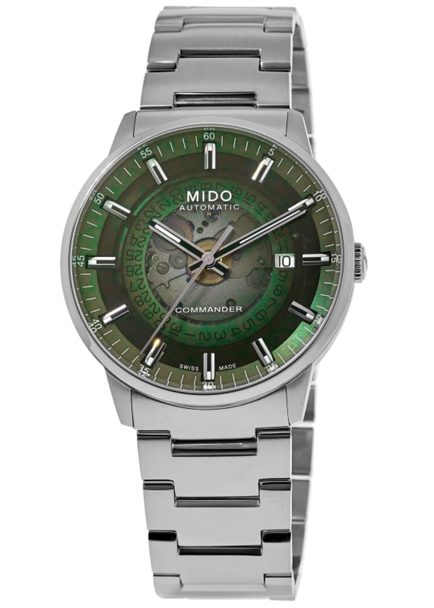Mido Commander Gradient Green Dial Steel