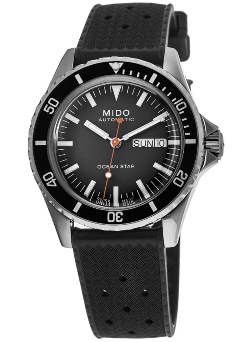 Mido Ocean Star Tribute Gradient Grey Dial Rubber Strap