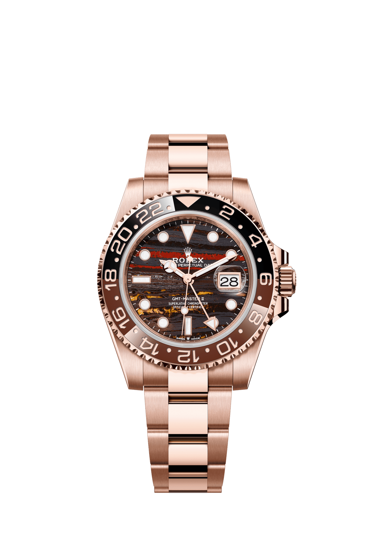 Rolex GMT-Master II 40mm Rose Dial Everose Gold 126715CHNR