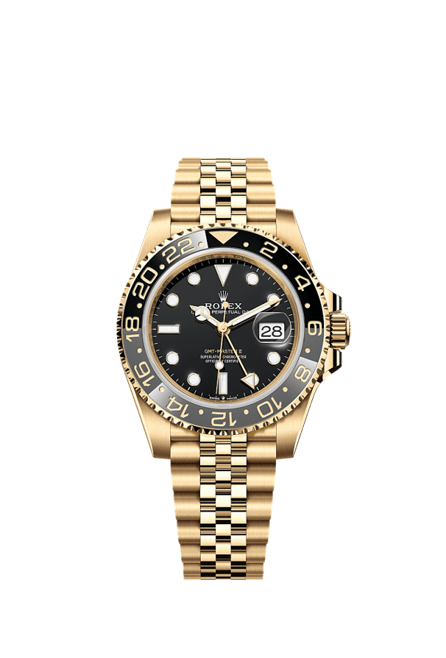 Rolex GMT-Master II 40mm Black Dial Yellow Gold 126718GRNR