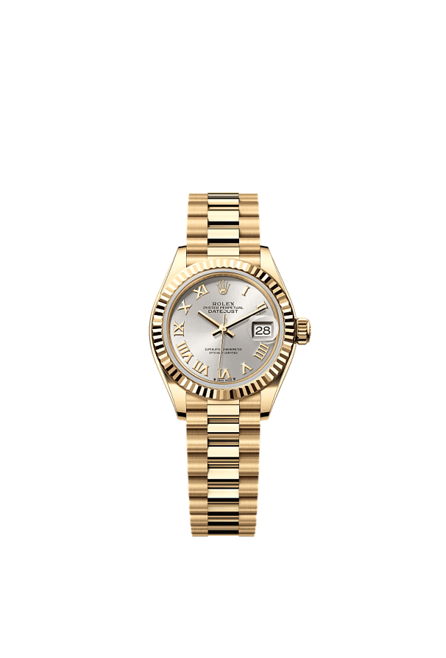 Rolex Datejust 28mm Silver Dial Yellow Gold 279178