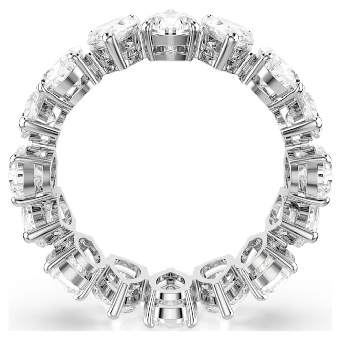 Matrix Vittore ring Pear cut, White, Silver-tone finish