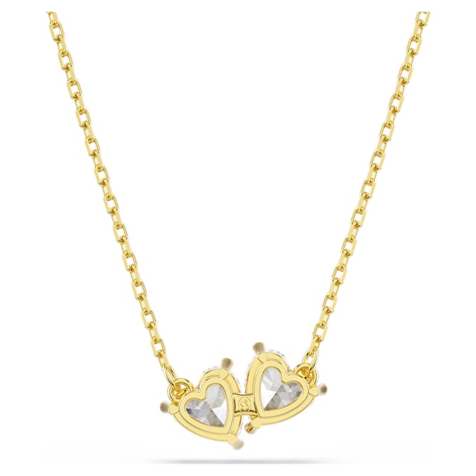 Mesmera necklace Heart, White, Gold-tone plated