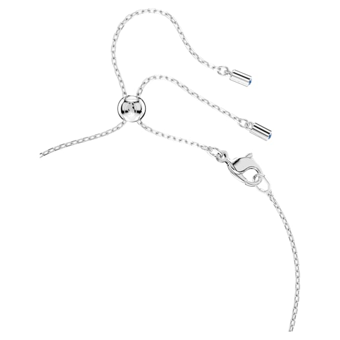 Mesmera pendant Pear cut, White, Rhodium plated