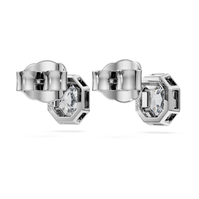 Octagon stud earrings Lab-grown diamonds 1.0 ct tw, Octagon shape, 14K white gold