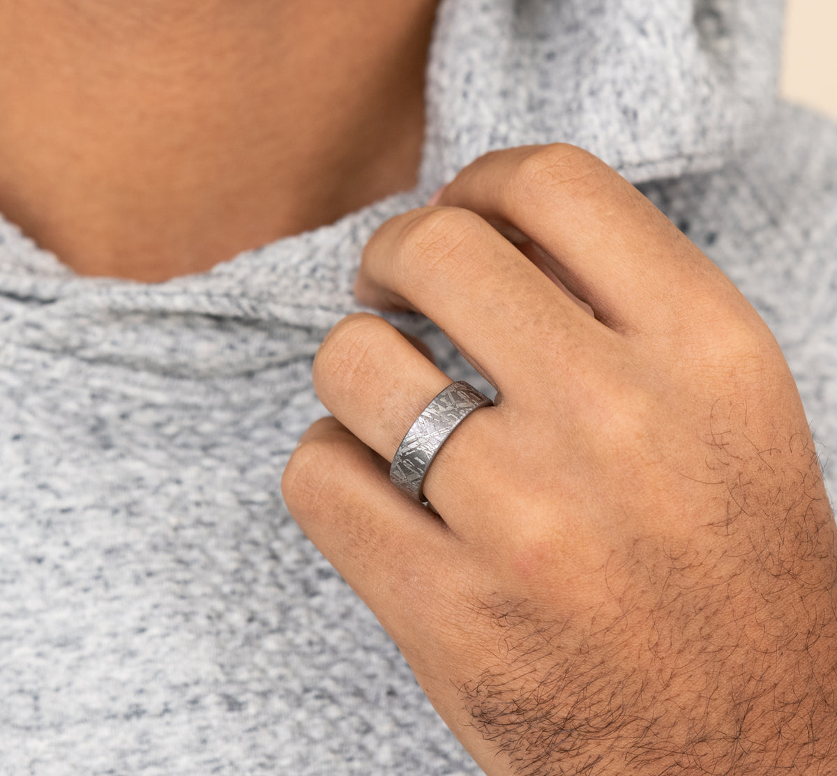 THE DIABLO 7mm Tantalum Grey Benchmark men's wedding band