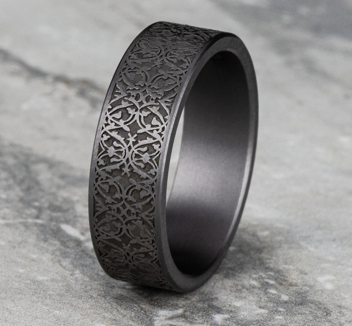 THE CONQUERER 7mm Tantalum Grey Benchmark men's wedding band