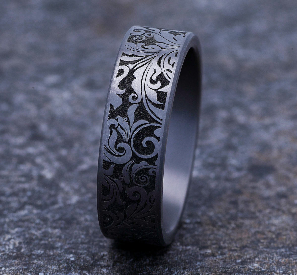 THE VINE 7mm Tantalum Grey Benchmark men's wedding band