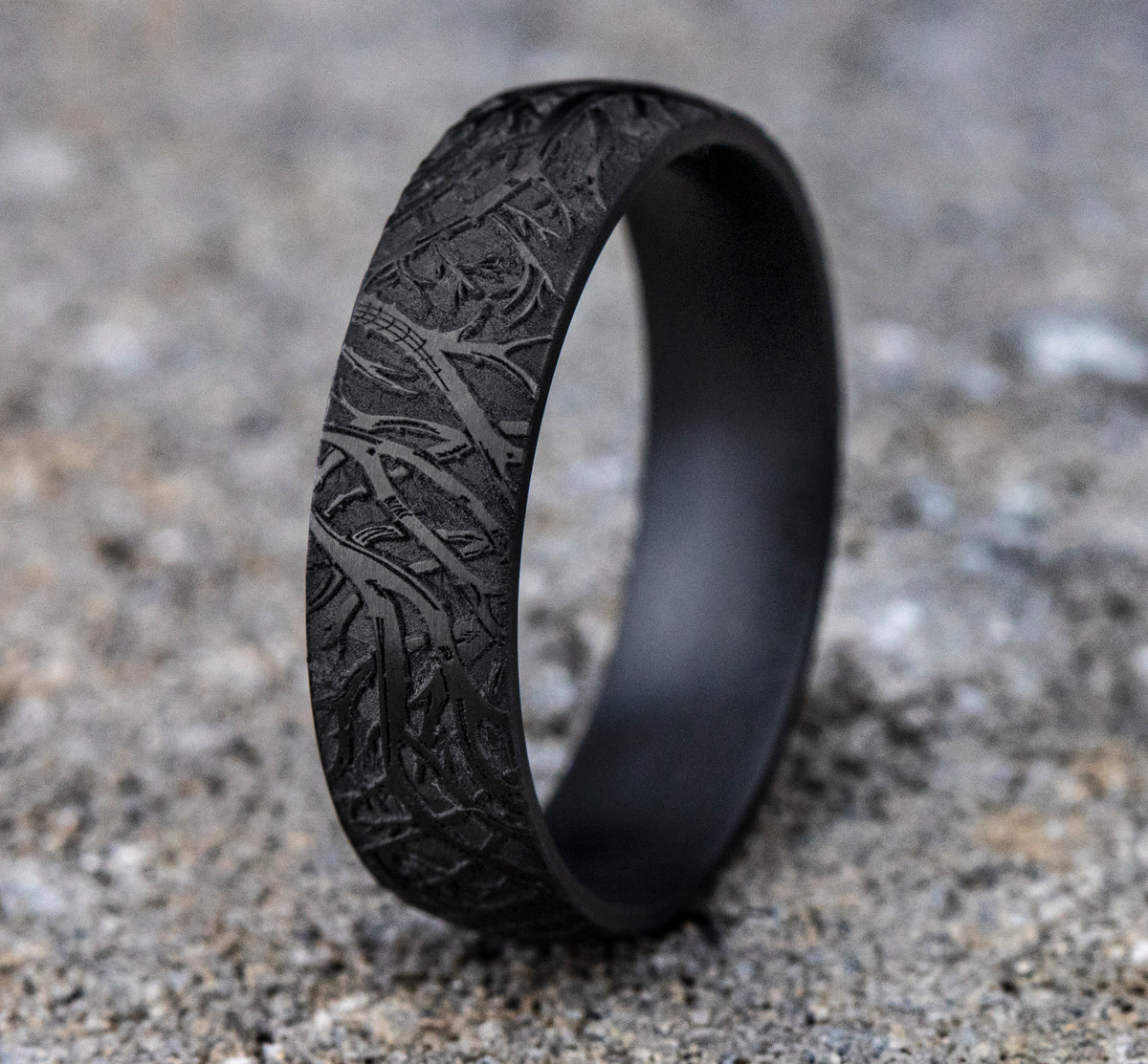 THE ARTEMIS 6mm Tantalum Dark Benchmark men's wedding band