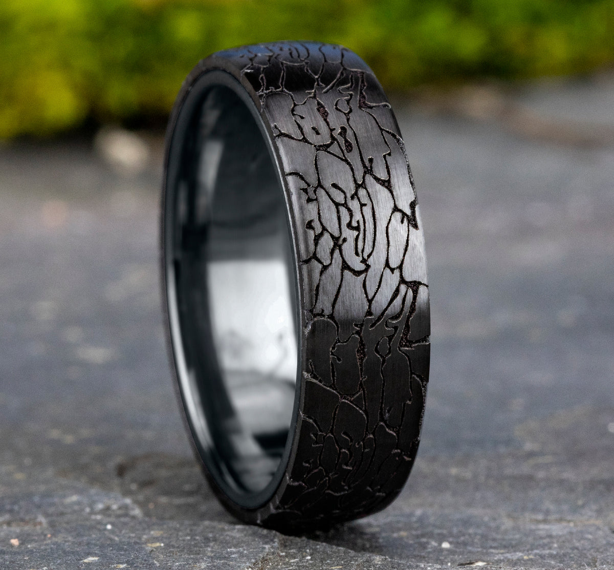 THE AVALON 6.5mm Tantalum Grey/Black Titanium Benchmark men's wedding band
